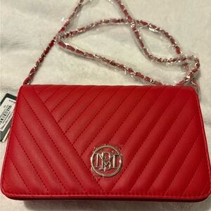 Badgley Mischka Vibrant Red Crossbody Bag